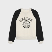 루즈 블라종 스웨트셔츠 - 코튼 플리스 - 베이지/블랙 -  - 1 | CELINE