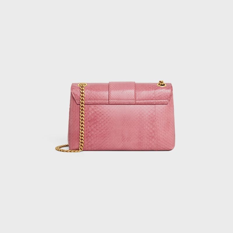 Medium Celine Victoire Bag in PYTHON - PINK - MORE LINES - 1 | CELINE