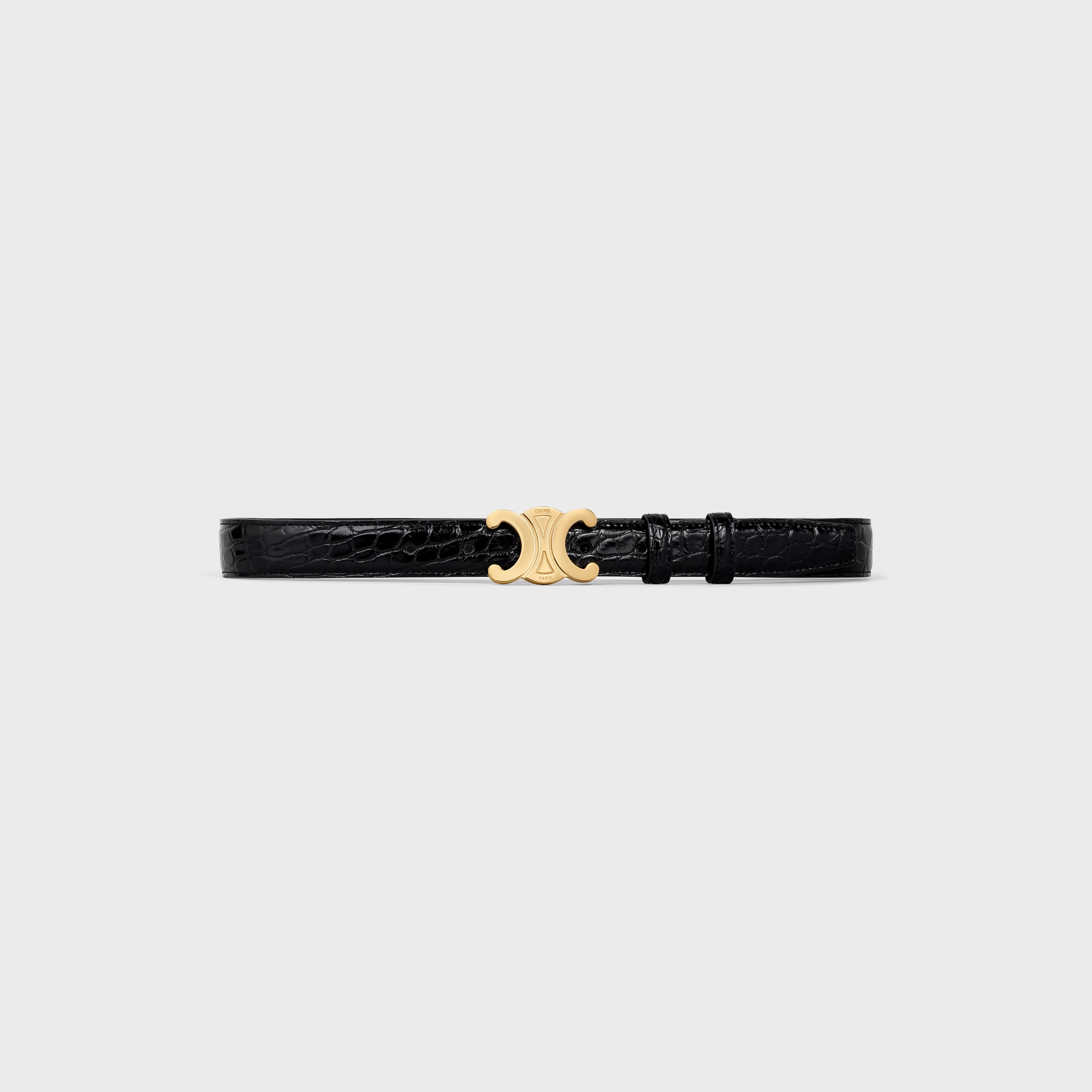 ベルト Celine Cintura Triomphe In Pelle Di Vitello Liscia Nero Fini ベルト Celine Cintura Triomphe In Pelle Di Vitello Liscia
