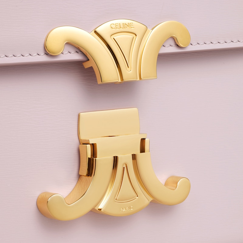 Teen Triomphe Bag in shiny calfskin - PASTEL PINK - SHOULDER BAGS - 1 | CELINE