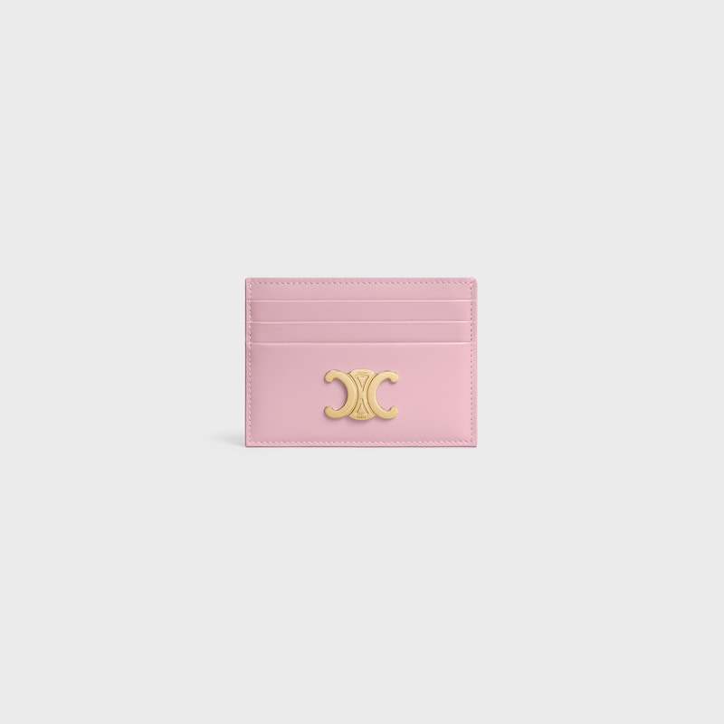 CARD HOLDER TRIOMPHE IN Shiny calfskin - DIRTY PINK - NEW - 1 | CELINE