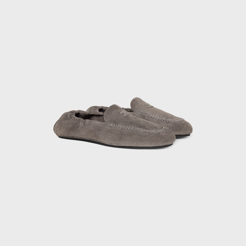 MOCASSIN ADAM EN CUIR DE VEAU VELOURS - Gris -  - 1 | CELINE