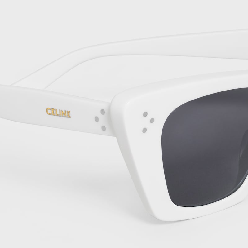 Cat Eye S187 Sunglasses in Acetate - WHITE -  - 1 | CELINE