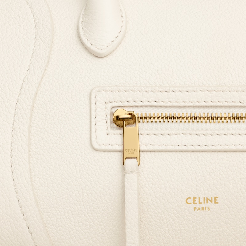 LITTLE LUGGAGE IN GRAINED CALFSKIN - WHITE COTTON - GIFTS FOR HER - 1 | CELINE