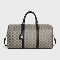 BOLSA DE VIAJE GRANDE DE LONA TRIOMPHE Y PIEL DE BECERRO - BEIGE - GIFT FINDER - 1 | CELINE