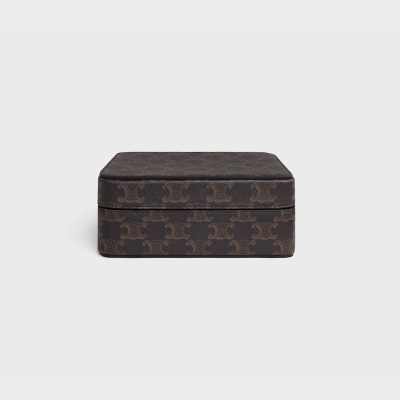 Rectangular box in triomphe canvas - BLACK / TAN - CELINE MAISON - 1 | CELINE