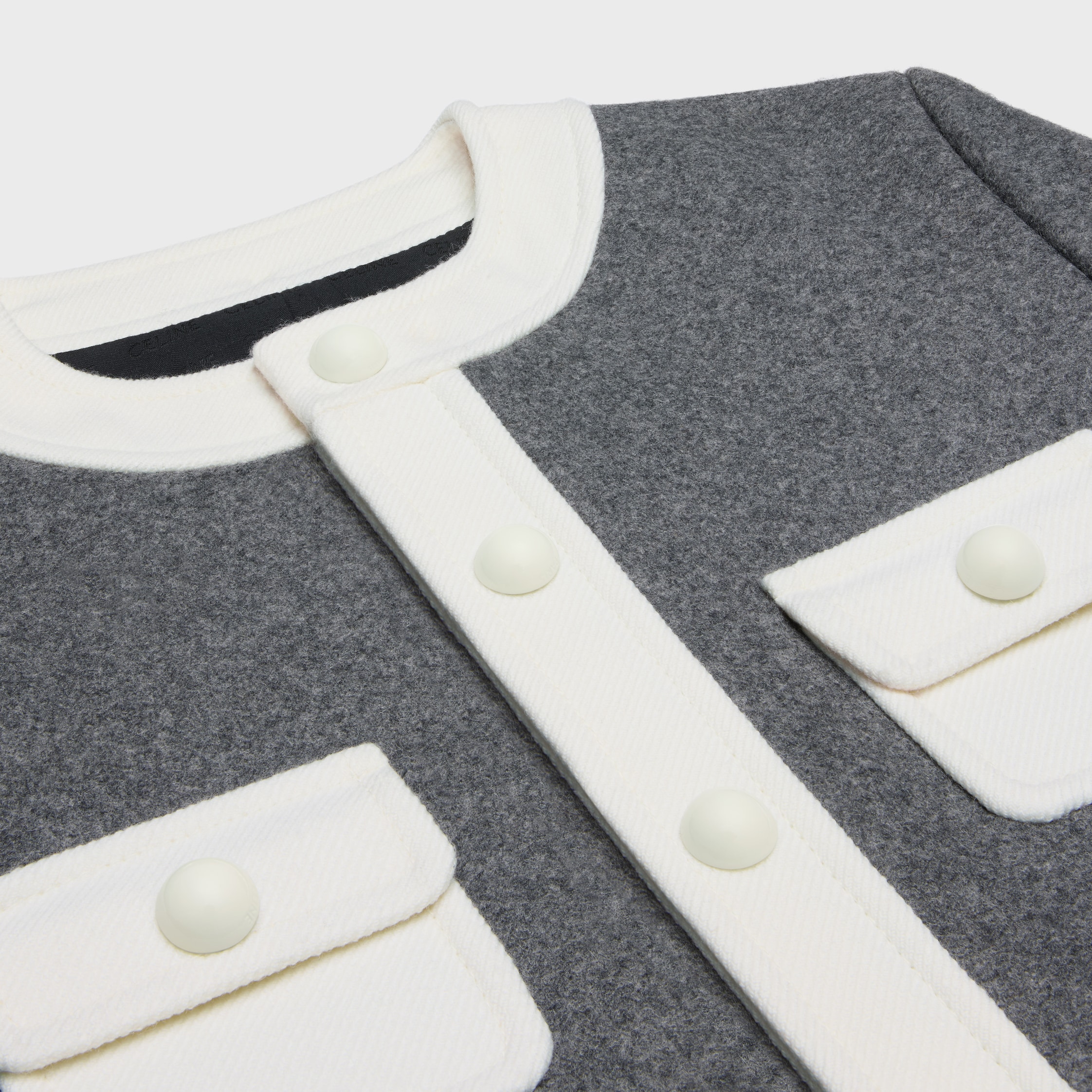 関税込 CELINE | brompton jacket in wool silk gabardine BROMPTON JACKET IN WOOL SILK GABARDINE - | CELINE