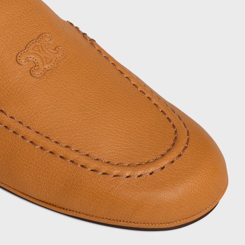 ADAM LOAFER WITH TRIOMPHE IN GOATSKIN - SAHARA -  - 1 | CELINE