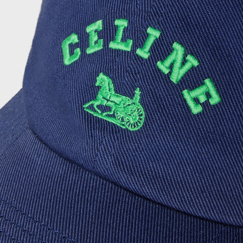 richelieu cap IN light cotton twill - BLU NAVY INTENSO -  - 1 | CELINE