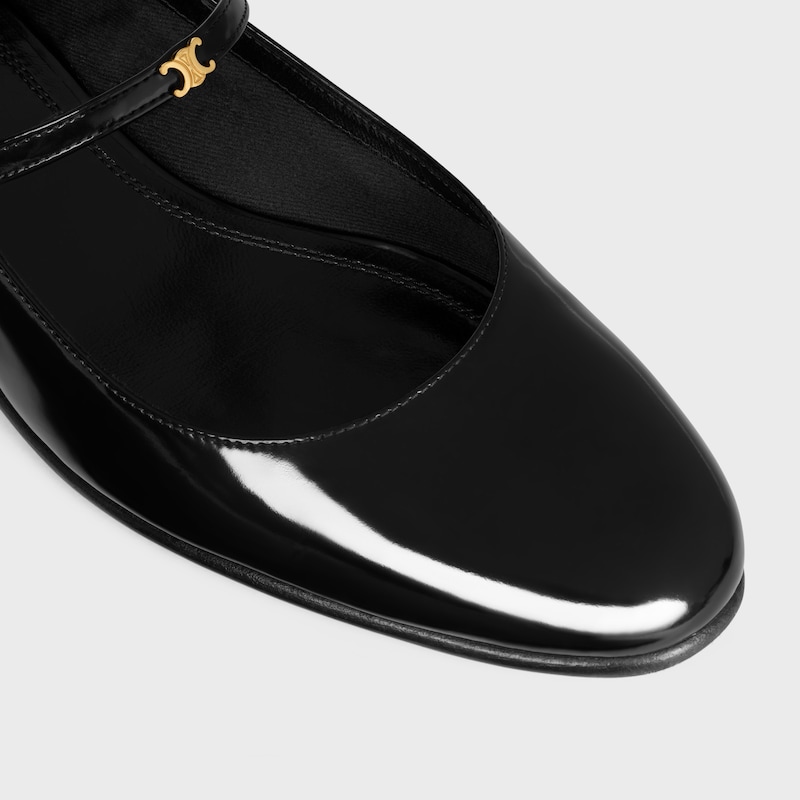 BALLERINE CITY EN CUIR DE VEAU BRILLANT - Noir -  - 1 | CELINE