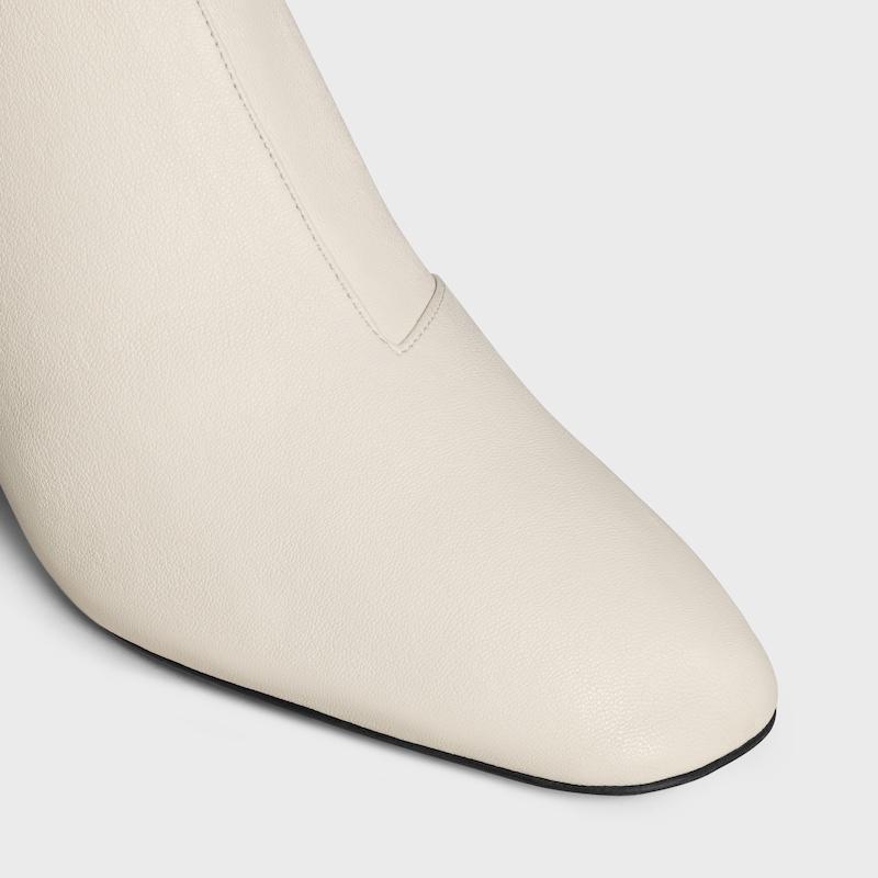 CHERI - ZIPPED BOOT IN Stretch Lambskin - IVORY -  - 1 | CELINE