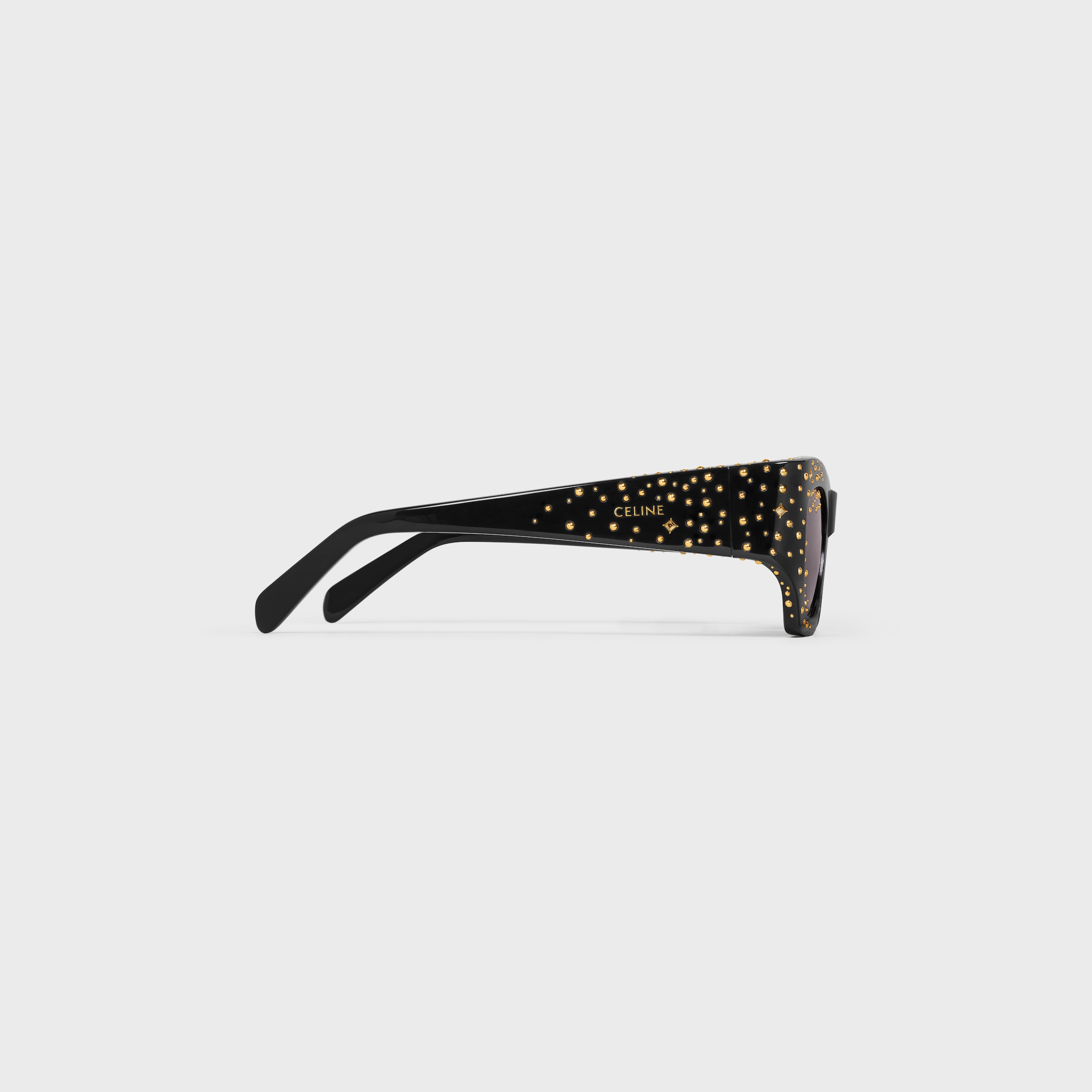 CELINE セリーヌ マカダム ラインストーン サングラス y2k GRAPHIC S333 SUNGLASSES IN ACETATE WITH CRYSTALS AND METAL - BLACK