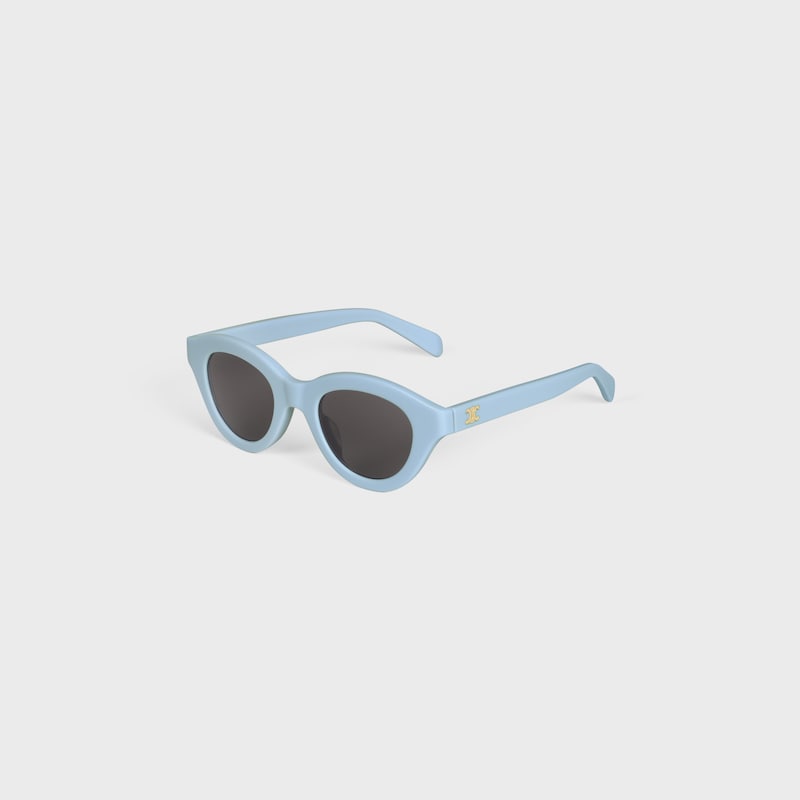 Triomphe Mini 01 sunglasses in Acetate - Grey Blue -  - 1 | CELINE
