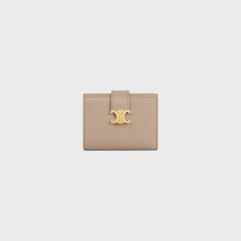 FINE STRAP WALLET NINO IN SUPPLE GRAINED CALFSKIN - SAFARI - WALLETS - 1 | CELINE
