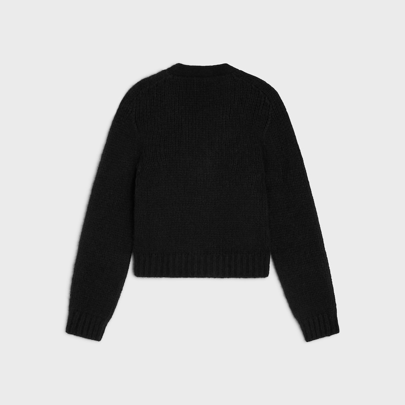 cardigan IN cashmere silk - BLACK -  - 1 | CELINE