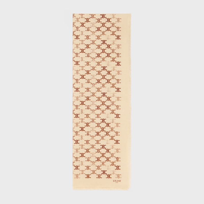 square IN triomphe silk cashmere - TAN/VANILLA -  - 1 | CELINE