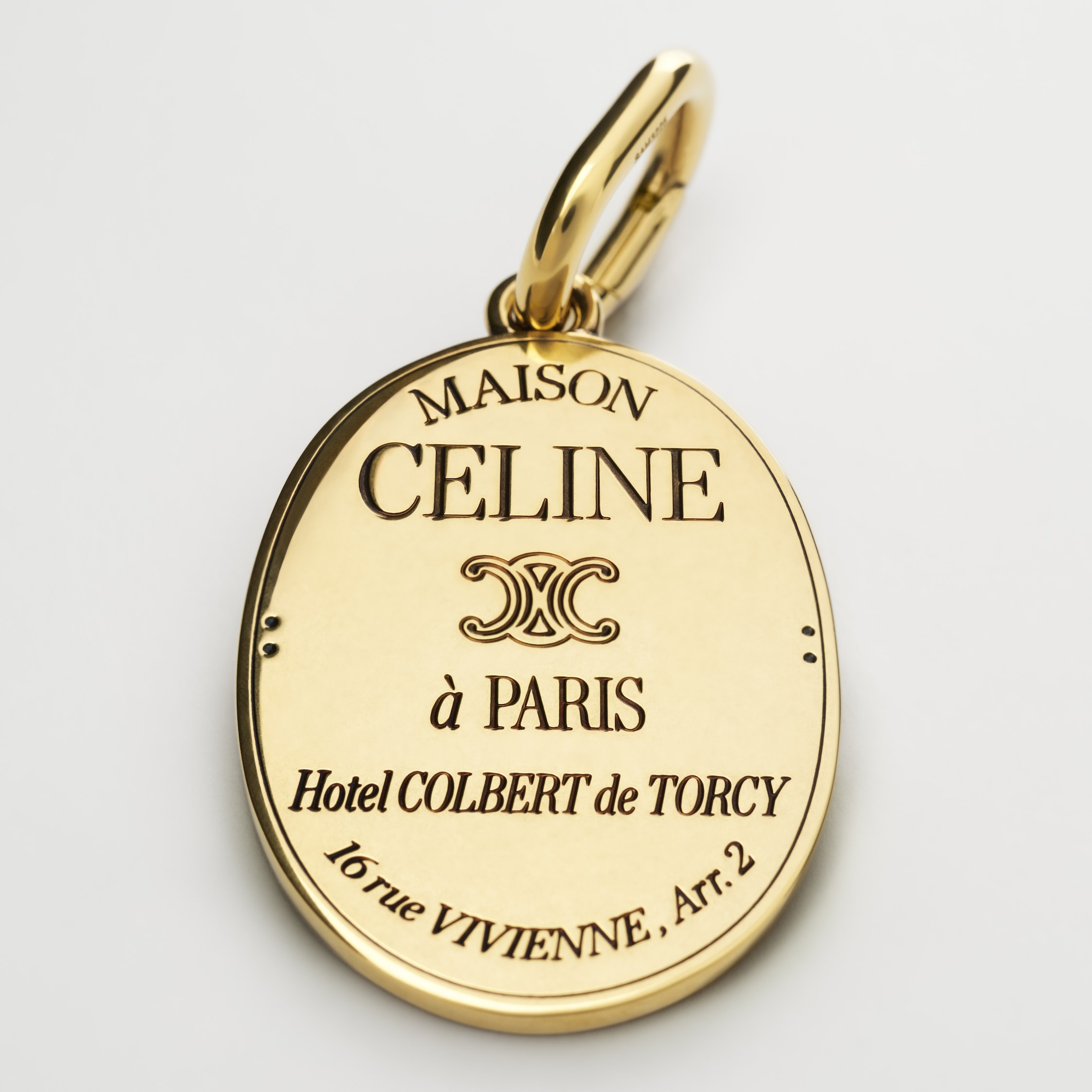 CHARMS MAISON CELINE MEDAL IN BRASS WITH GOLD FINISH - GOLD | CELINE
