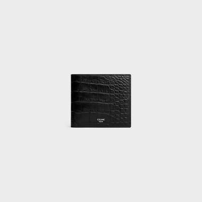 Bi-fold Wallet IN Crocodile Embossed Calfskin - Black - GIFT FINDER - 3 | CELINE