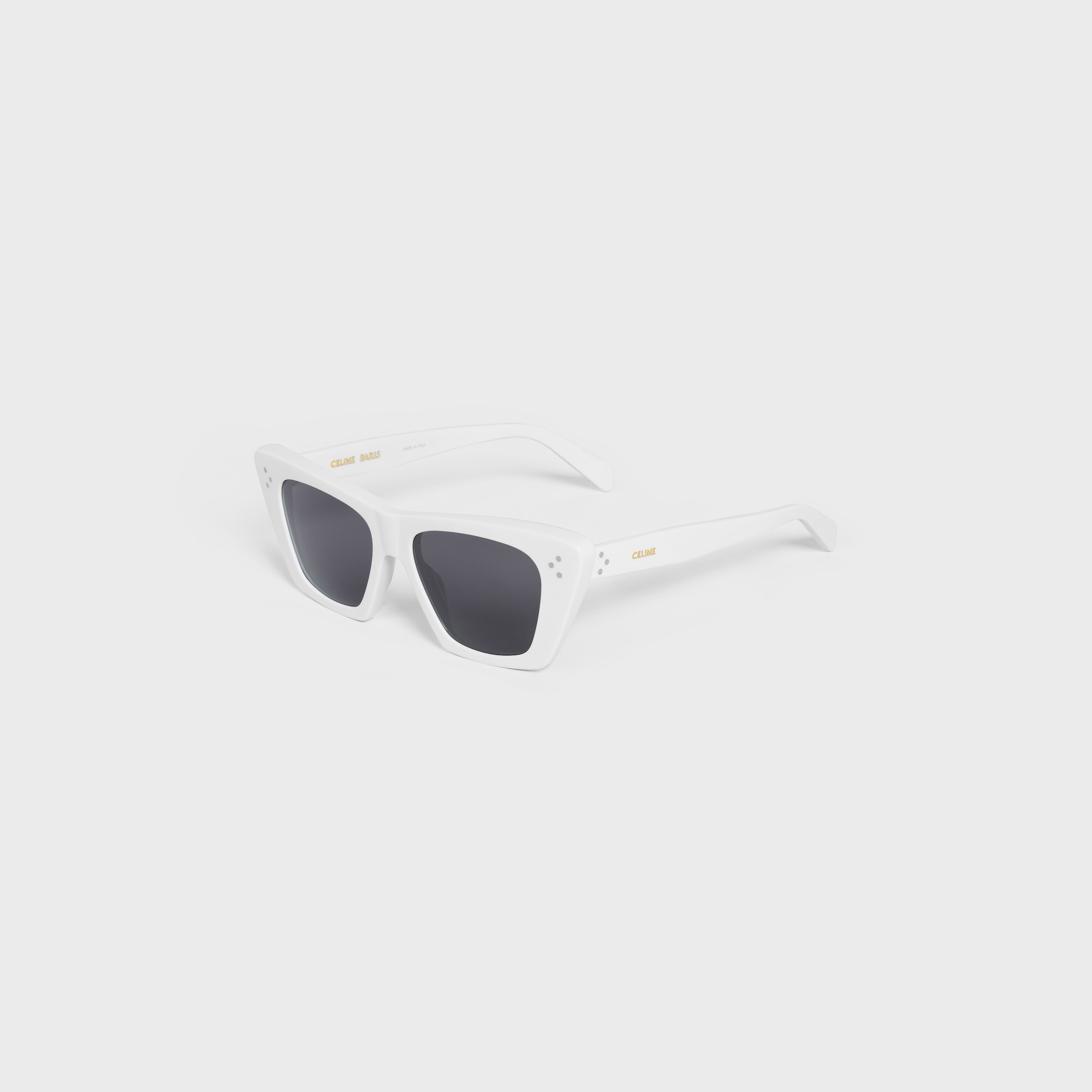 CAT EYE S187 SUNGLASSES IN ACETATE - WHITE | CELINE