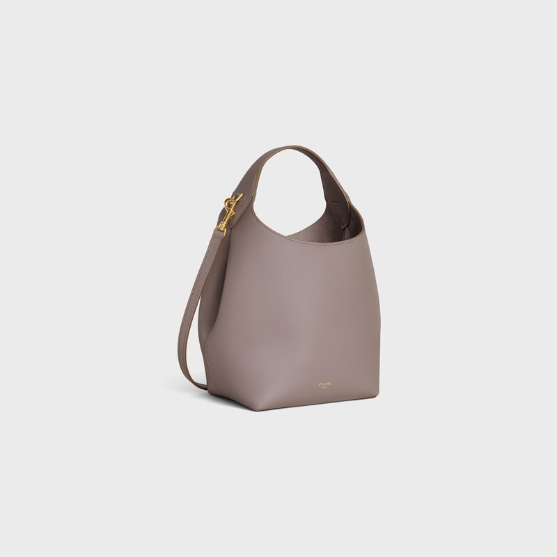 SMALL HOBO IN SUPPLE SMOOTH CALFSKIN - PEBBLE - NEW - 1 | CELINE