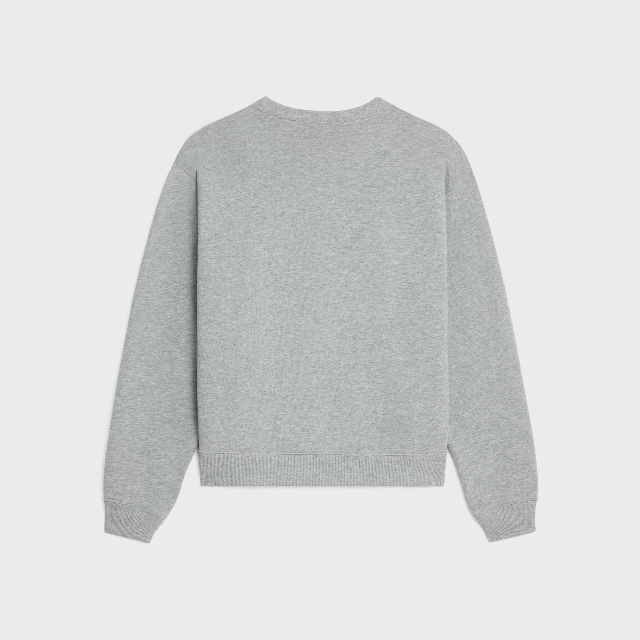 blason loose sweatshirt IN cotton fleece - GREY MELANGE