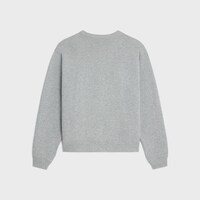 棉質抓絨徽章寬鬆衛衣 - 混灰色 / 酒紅色 -  - 2 | CELINE
