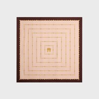 square in arc de triomphe silk twill - LIGHT BLUSH / BROWN -  - 1 | CELINE