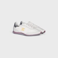 SNEAKER RACER EN NYLON, CUIR DE VEAU VELOURS ET CUIR DE VEAU - BLANC OPTIQUE/VIOLET CLAIR/GRIS -  - 2 | CELINE