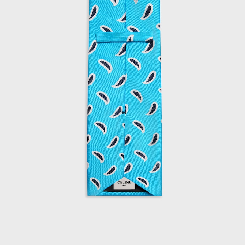 tie IN silk - BLU / BIANCO -  - 1 | CELINE