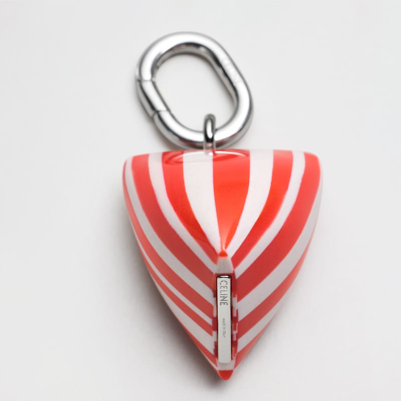 CELINE CHARMS BERLINGOT IN RESIN AND BRASS WITH RHODIUM FINISH - RED / SILVER - CELINE CHARMS - 1 | CELINE