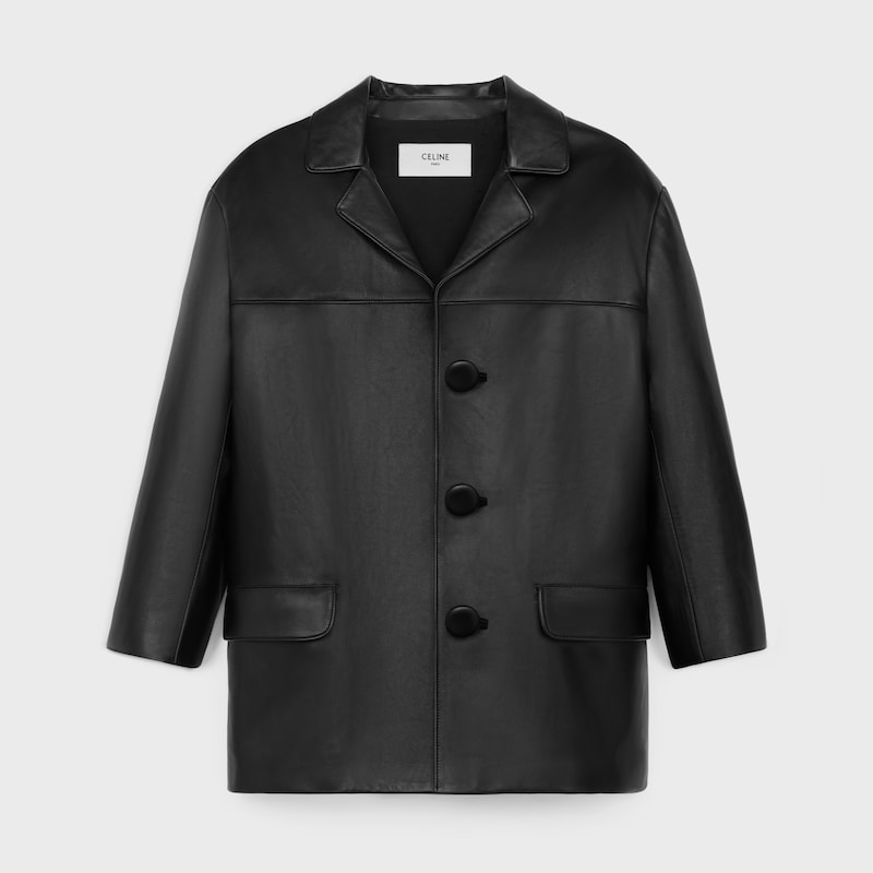 柔软羊皮革短大衣 - 黑色 -  - 1 | CELINE