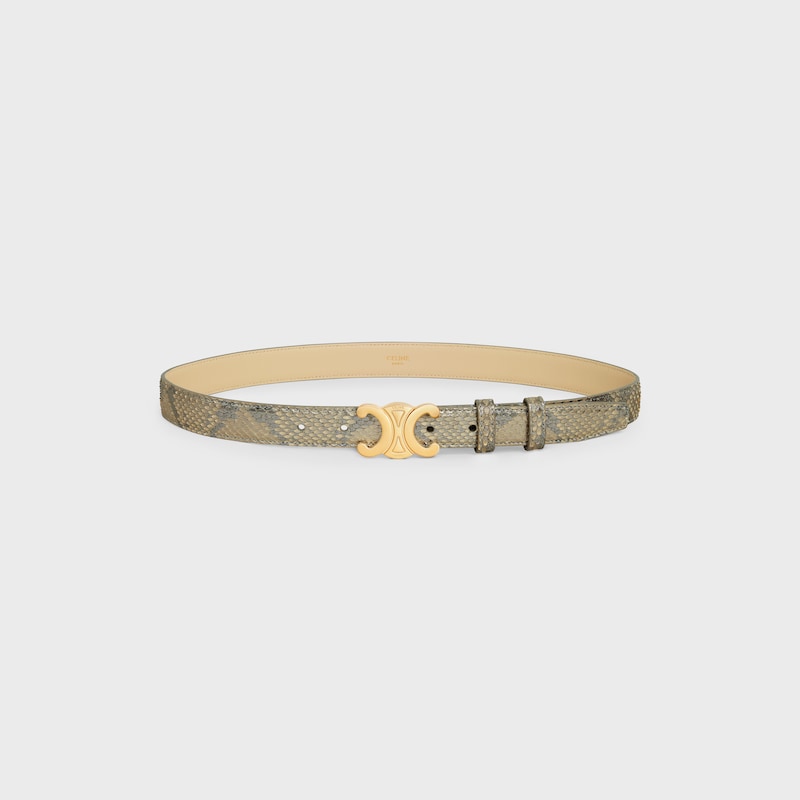 Triomphe Belt 25MM in Pearly Python - NATURAL -  - 1 | CELINE