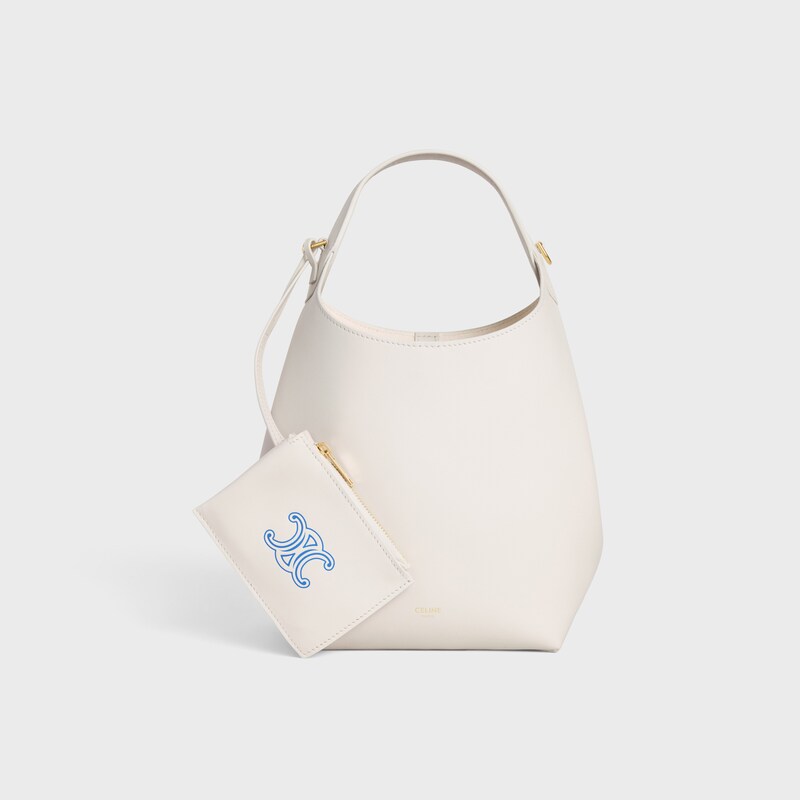 SMALL HOBO IN SUPPLE SMOOTH CALFSKIN - RICE - SHOULDER BAGS - 1 | CELINE