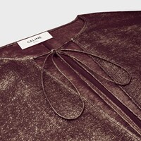 caftan dress IN lamé silk - AUBERGINE/GOLD -  - 2 | CELINE