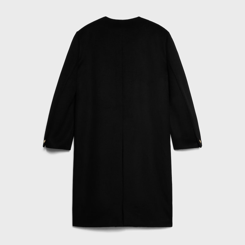 coat IN DOUBLE-FACE CASHMERE - SCHWARZ -  - 1 | CELINE