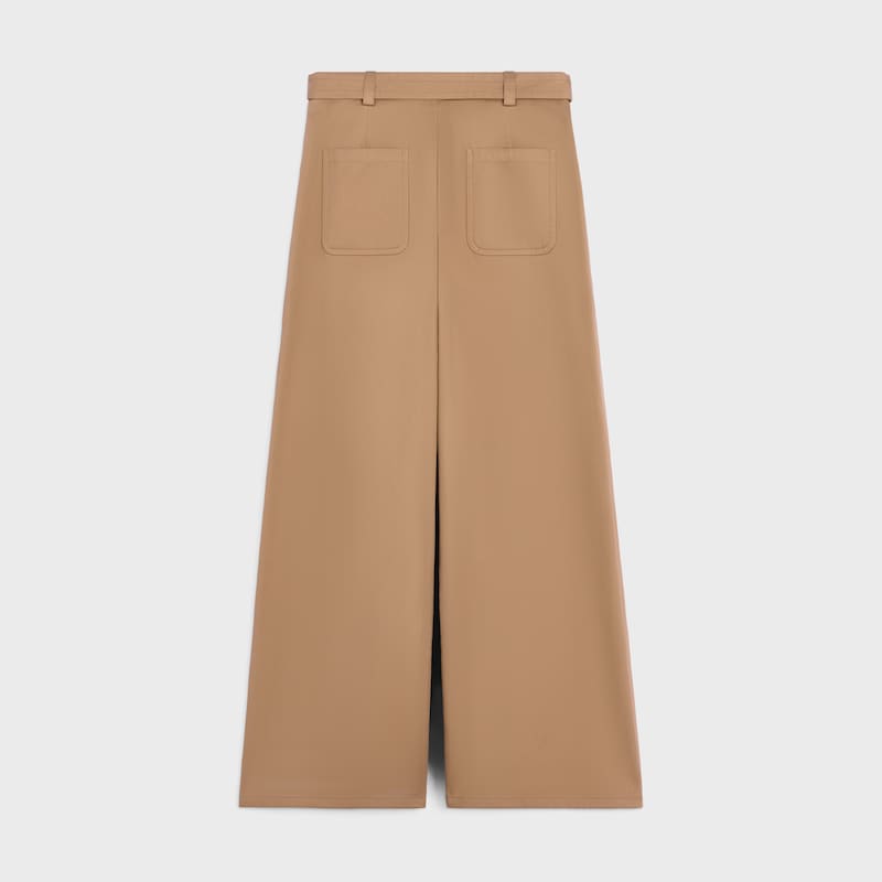 taillat pants in cotton twill - CARAMEL -  - 1 | CELINE