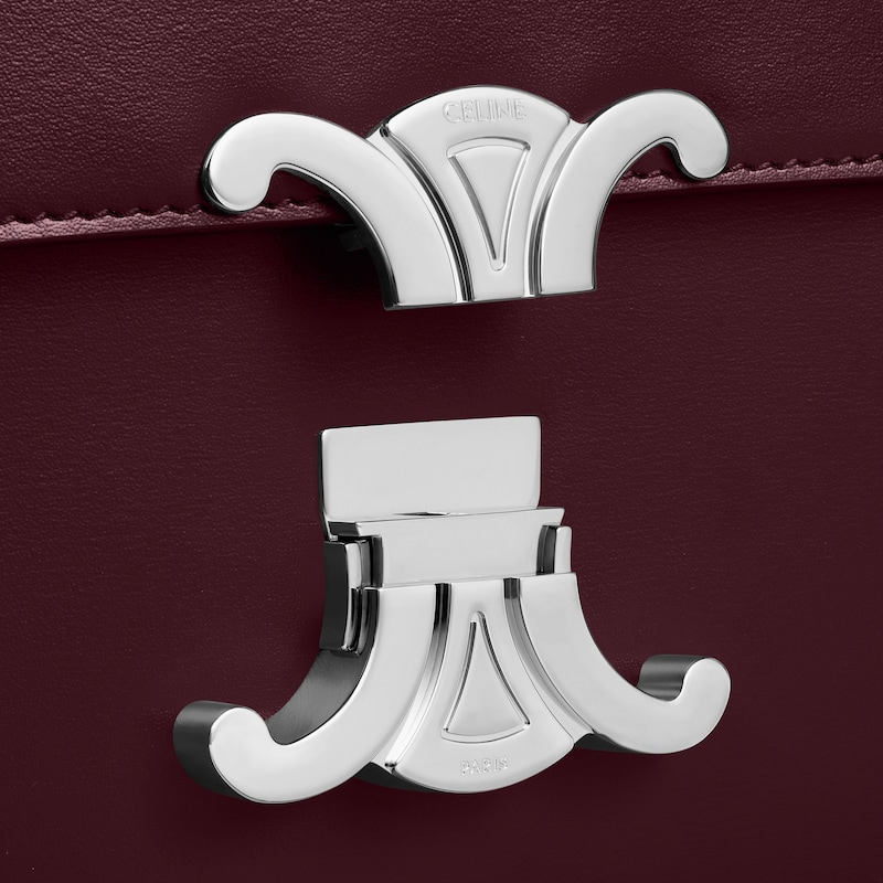 TEEN TRIOMPHE BAG IN shiny calfskin - DEEP BURGUNDY - SHOULDER BAGS - 1 | CELINE