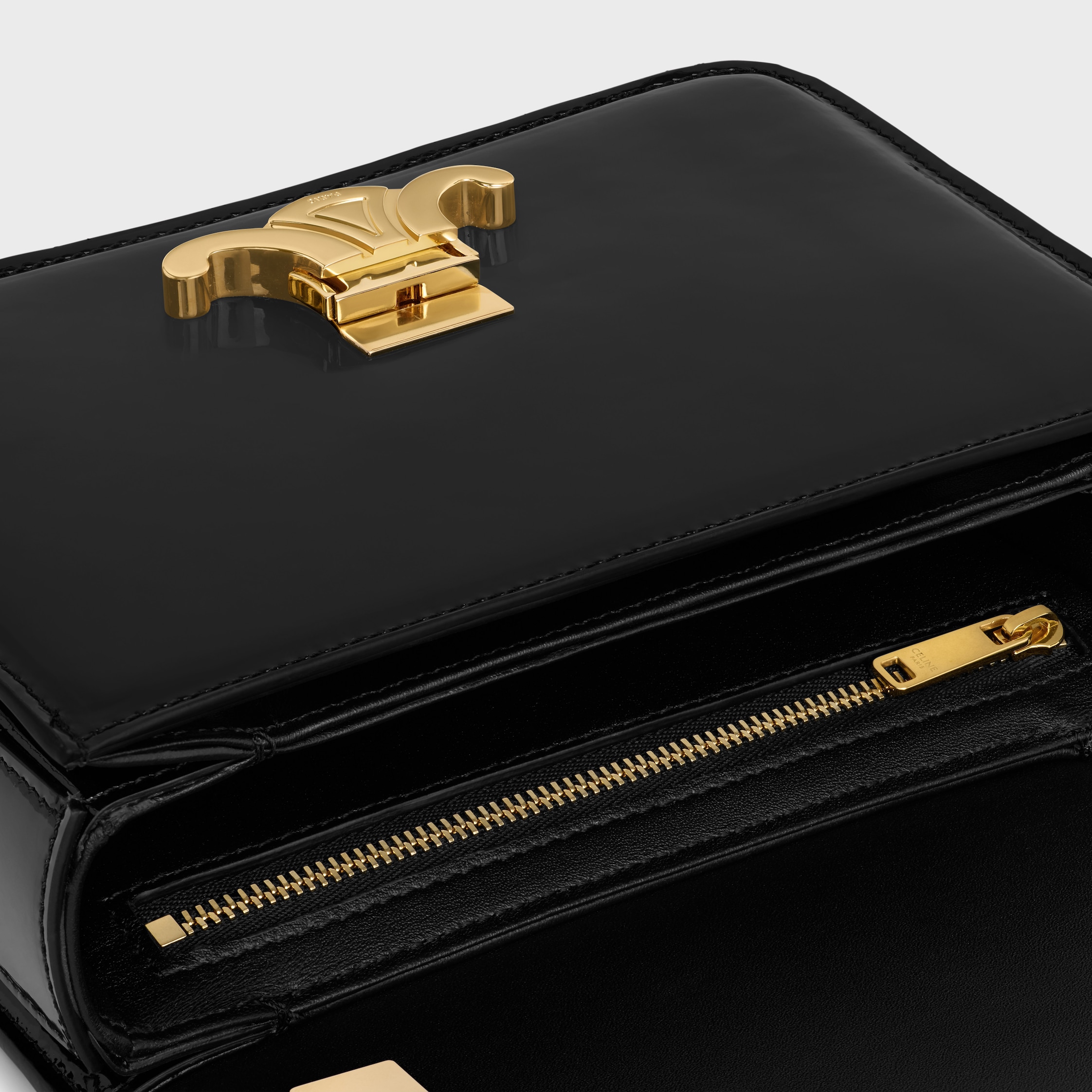 TEEN GARANCE bag in PATENT CALFSKIN - BLACK | CELINE