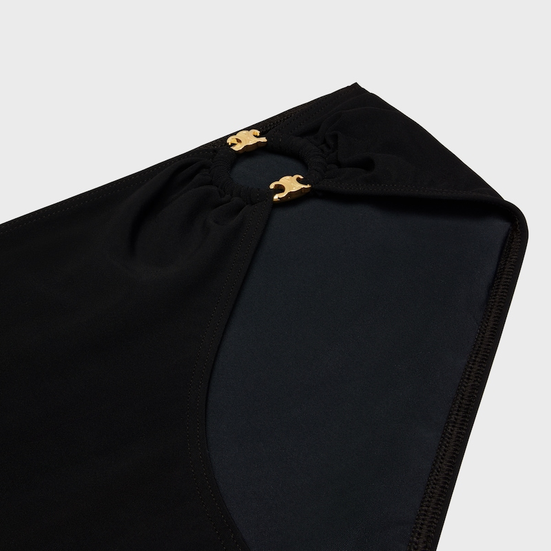 triomphe swimsuit bottom in matte jersey - BLACK -  - 1 | CELINE