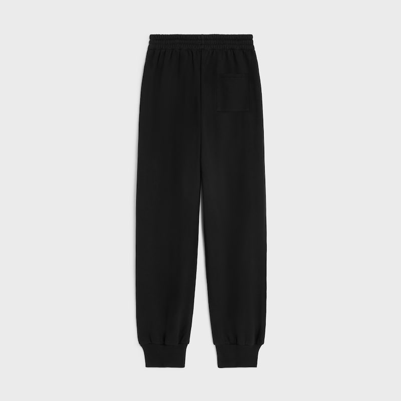 棉質抓絨慢跑褲 - 黑色 / 白色 -  - 1 | CELINE