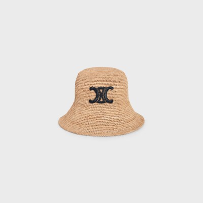 triomphe bucket hat in raffia - MIEL -  - 4 | CELINE