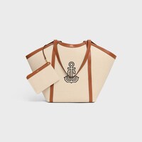 BOLSO CABAS GRANDE DE TEJIDO CON BORDADO DE ANCLA Y PIEL DE BECERRO - NATURAL / TOSTADO - MÁS MODELOS - 1 | CELINE