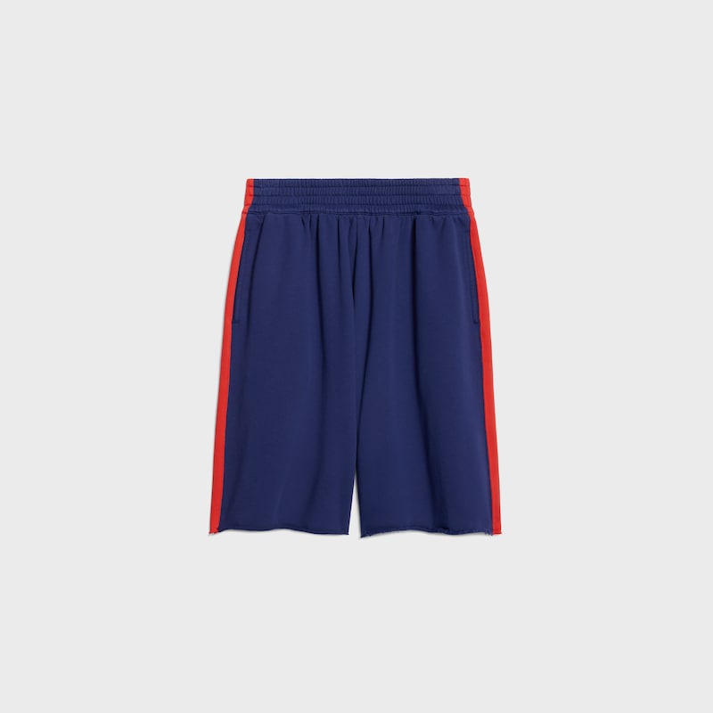 shorts IN cotton fleece - NAVY / RED / WHITE -  - 1 | CELINE