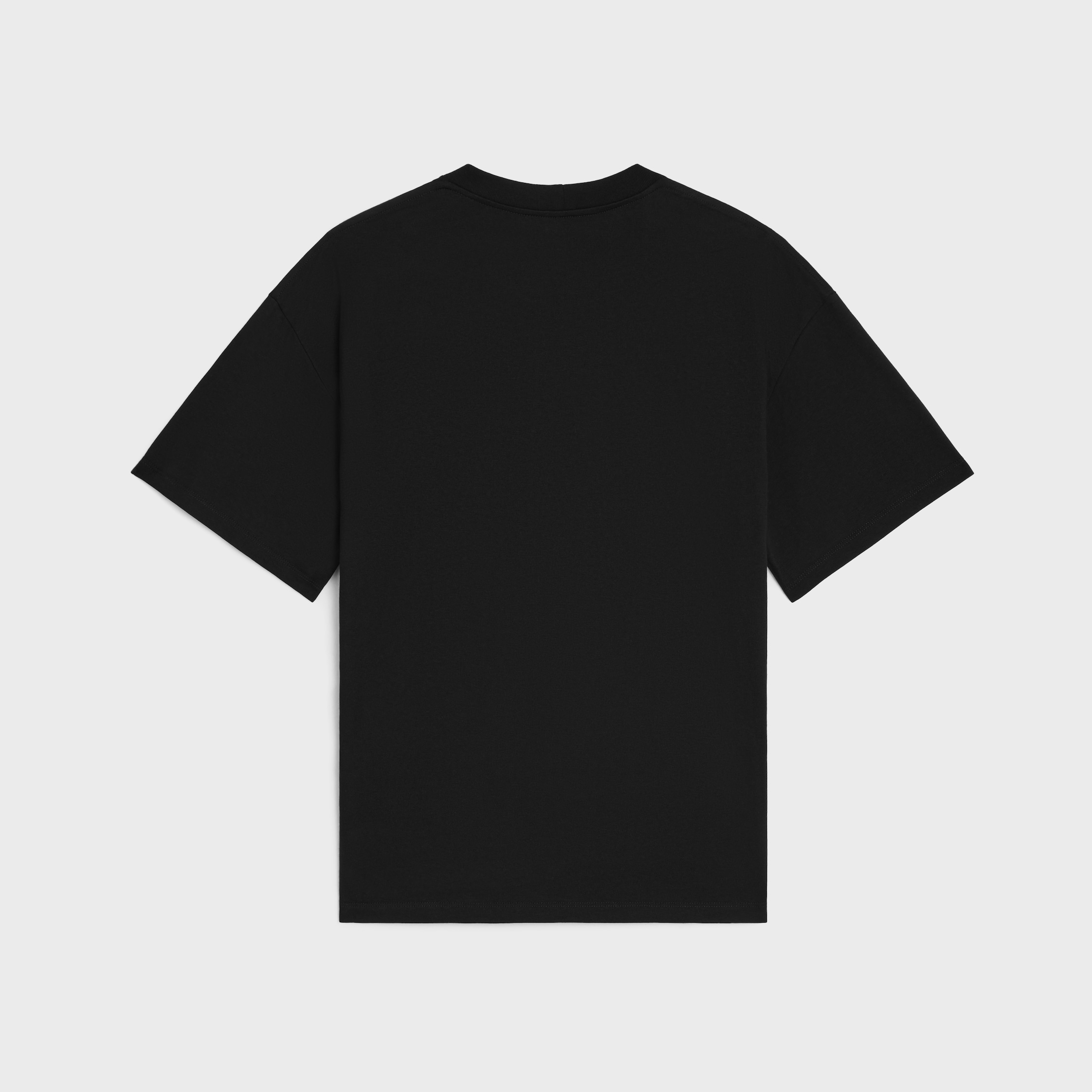 CELINE 黒 半袖Tシャツ T-SHIRT IN cotton jersey - BLACK/ROUGE CERISE | CELINE