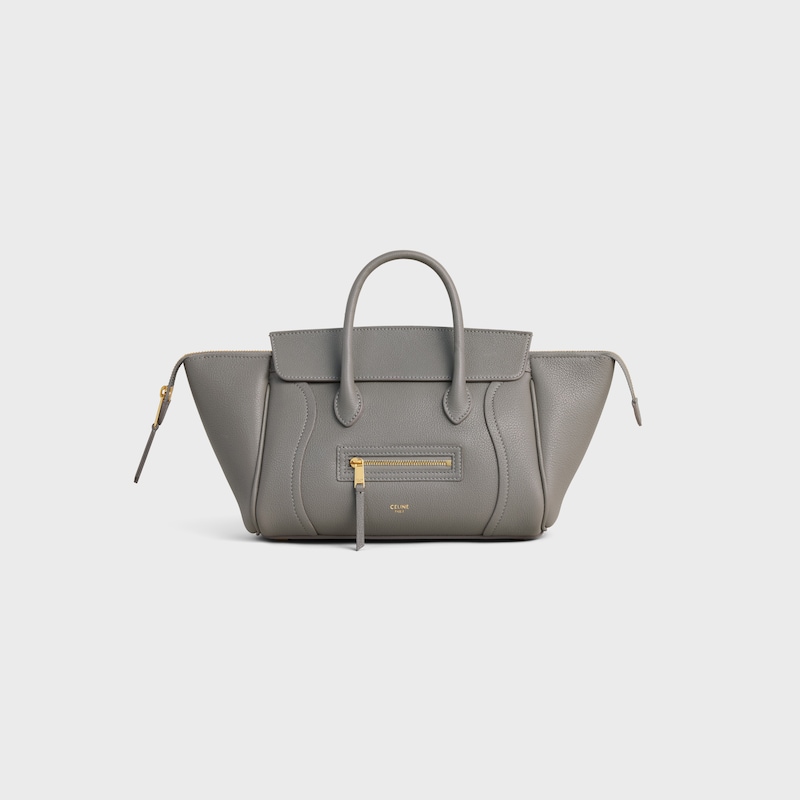 LITTLE LUGGAGE IN GRAINED CALFSKIN - LIGHT GRAPHITE - LUGGAGE - 1 | CELINE