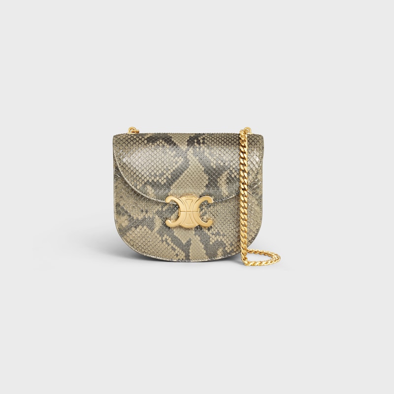 CHAIN BESACE CLEA in pearly python - NATURAL - MORE LINES - 1 | CELINE