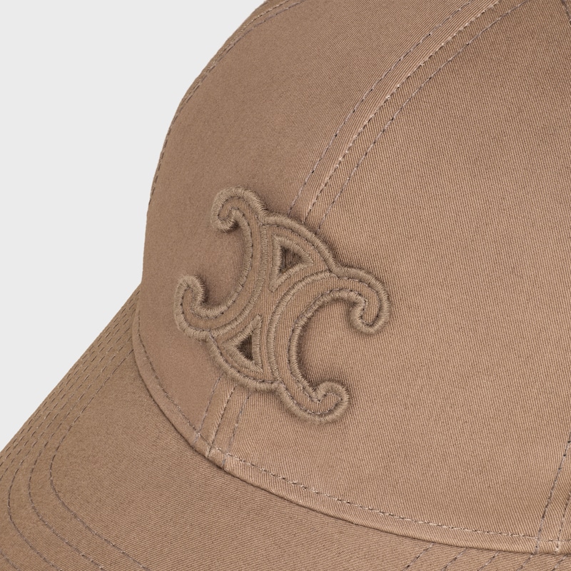 Triomphe baseball cap in cotton - CHATAIGNE -  - 1 | CELINE