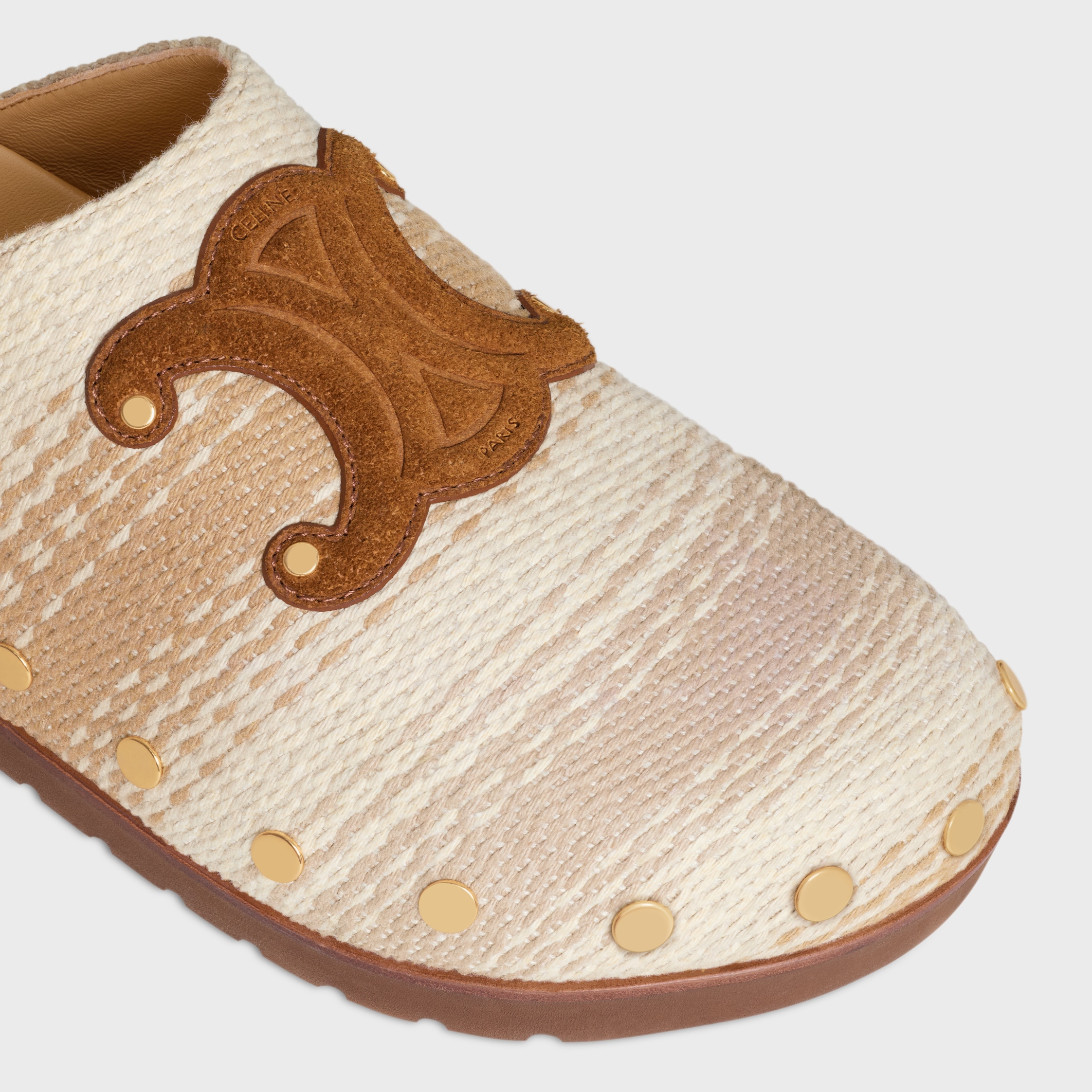 【CELINE】BROWN PITEA CLOGS●363013954C18NC CELINE PITEA CLOG IN SUEDE CALFSKIN - | CELINE