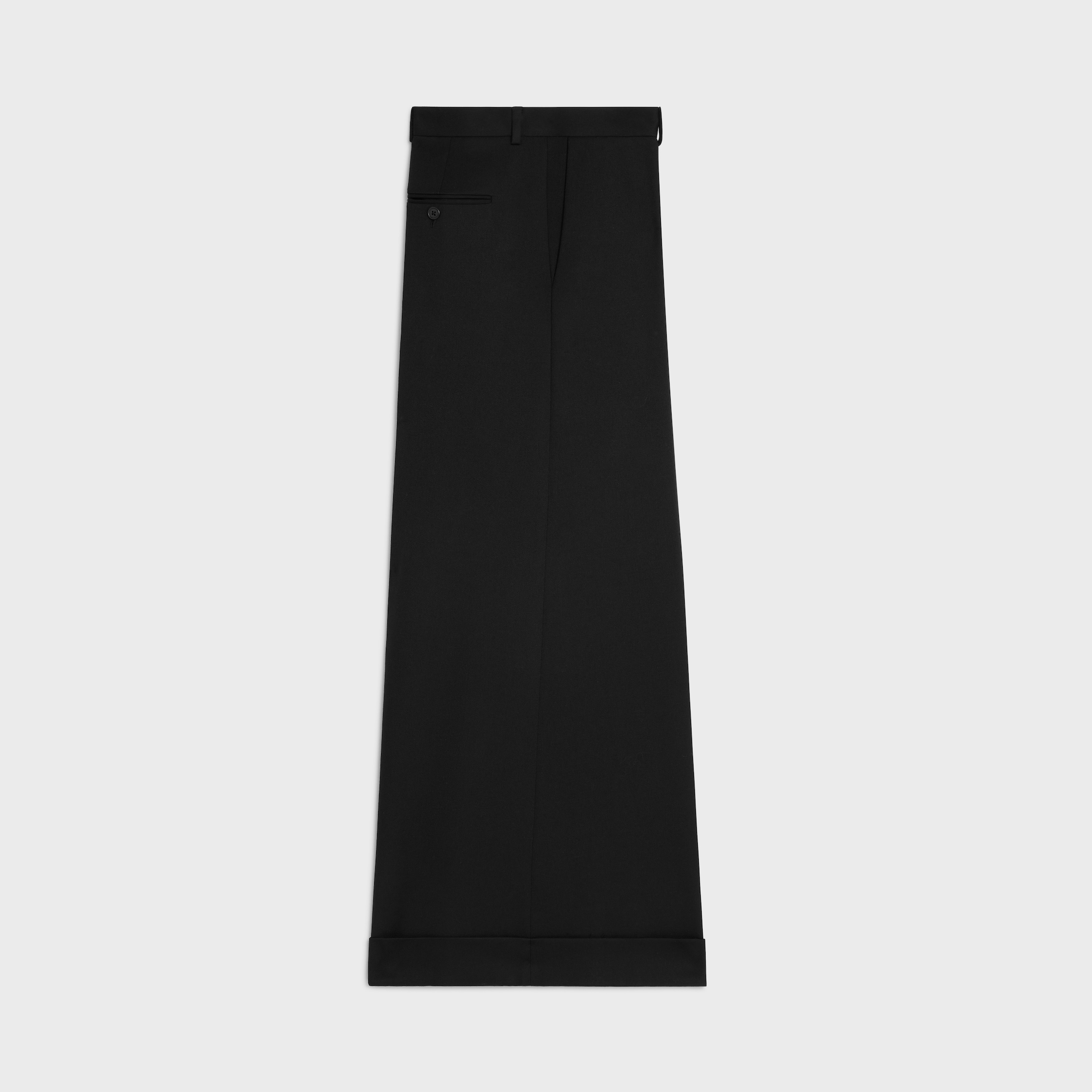 dock trousers IN wool and mohair gabardine - BLACK | CELINE