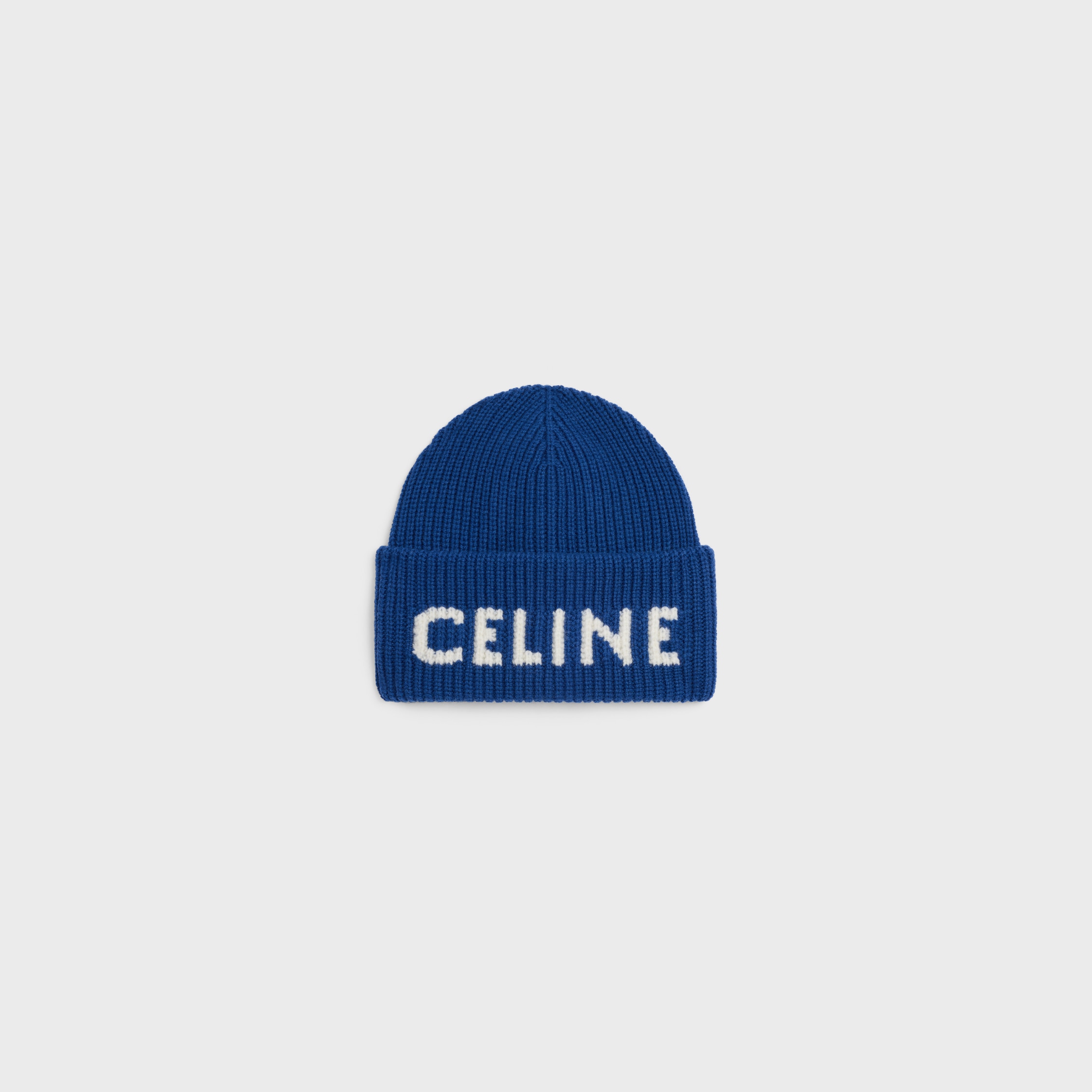 CELINE ニット帽 / ウールカシミア - ロイヤルブルー / ホワイト | CELINE